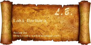 Laki Barbara névjegykártya